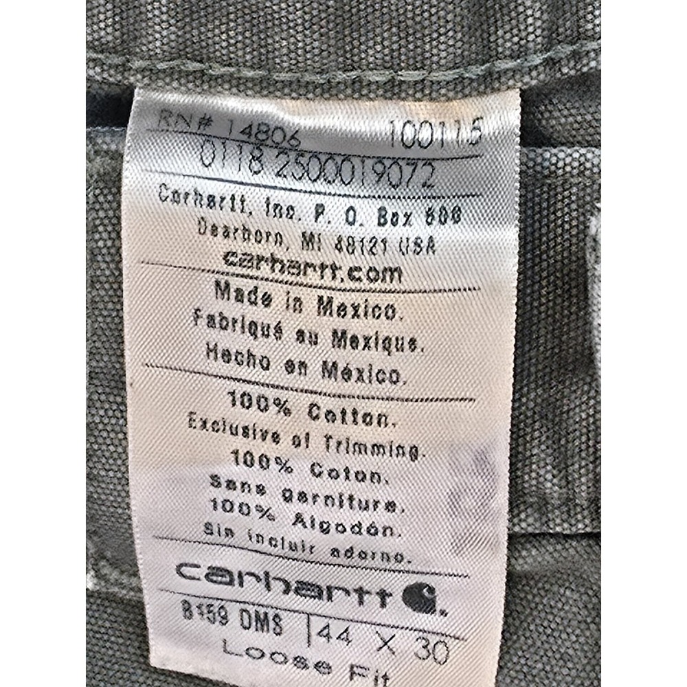 Carhartt Thrashed Loose fit Distressed Carpenter Pants  Dark Moss Gorpcore 44x30 - Picture 5 of 9